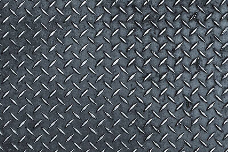 Diamond Plate Metal Surface — Photograph, Texture