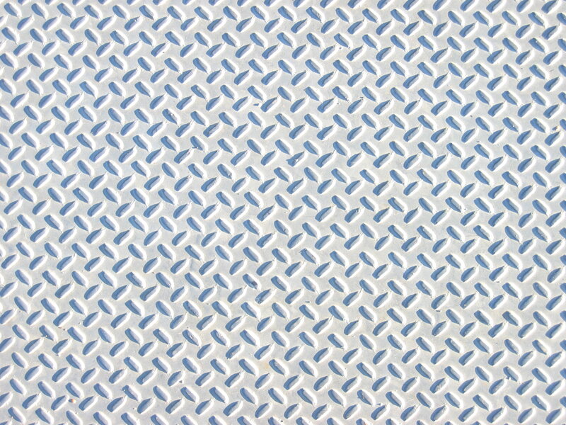 Diamond Plate Metal Surface — White