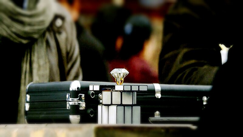 Diamond Ring on Briefcase