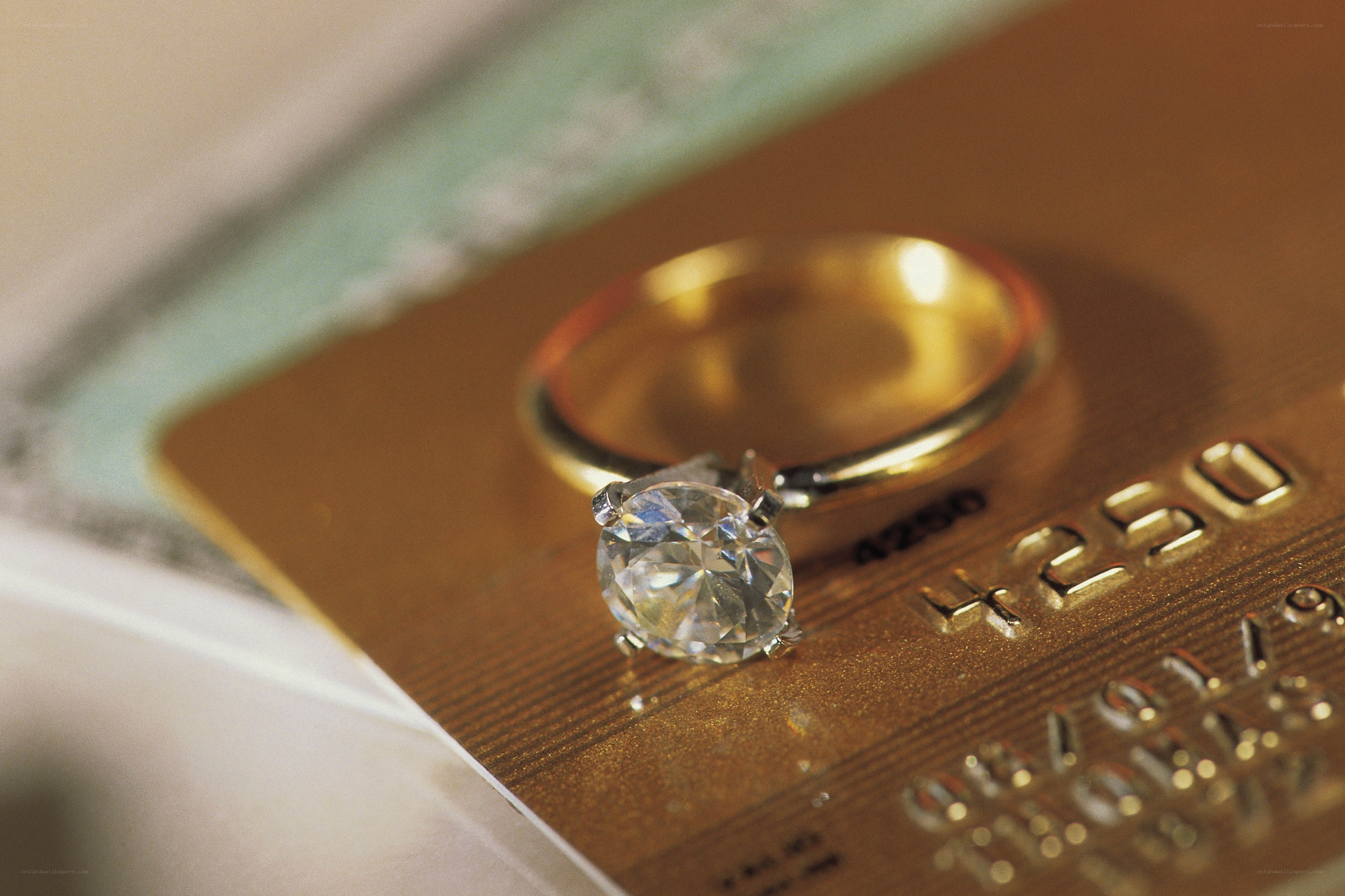 diamond ring on credit card