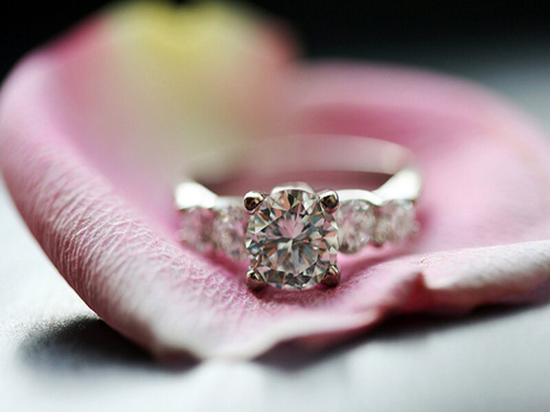 Diamond Ring on Petal