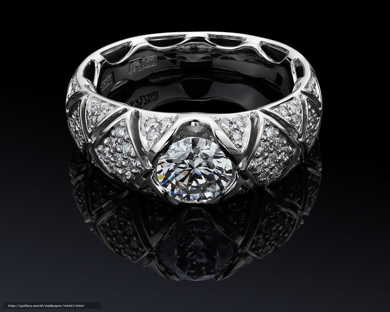 Diamond ring with central gem