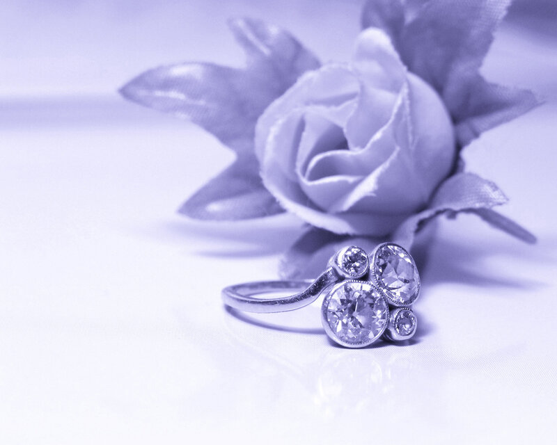 Diamond Ring with Flower