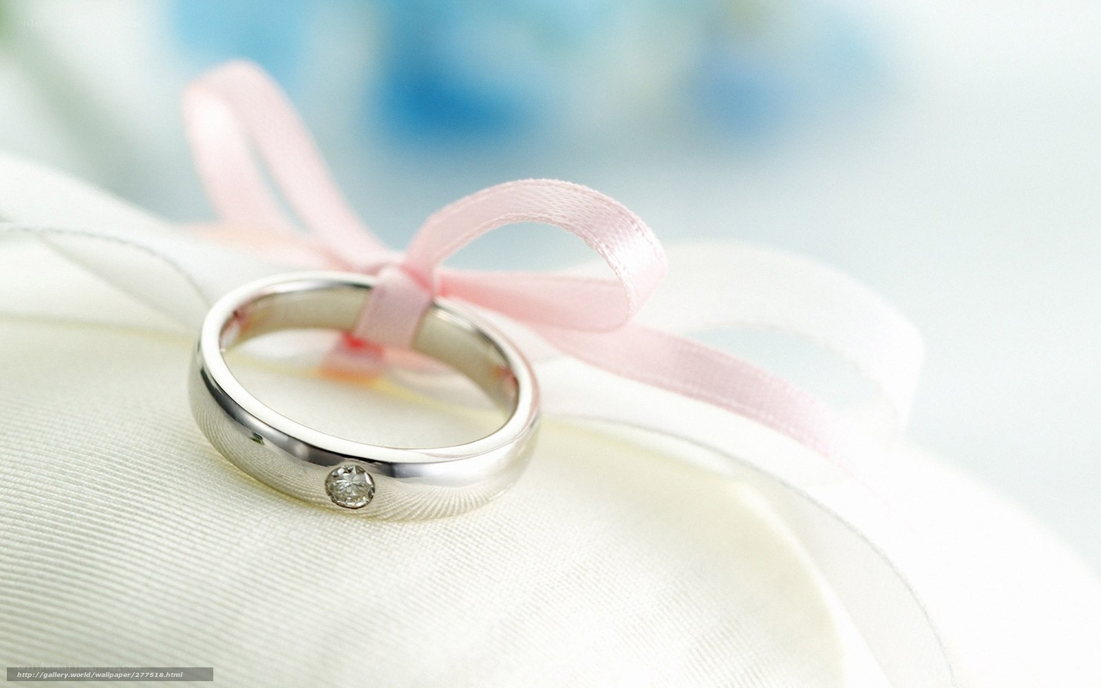 diamond ring with pink ribbon