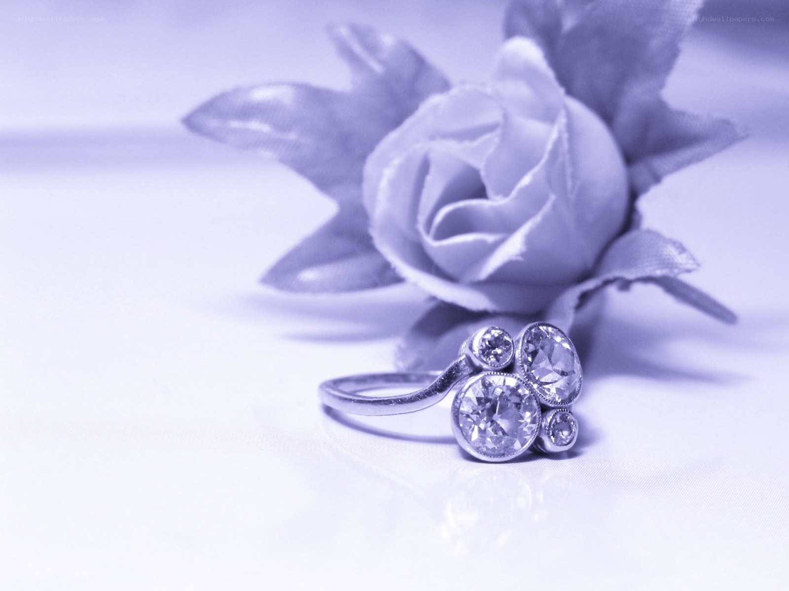 diamond ring with rose