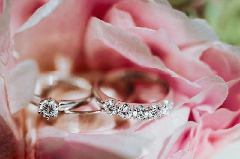 Diamond Rings on Flower
