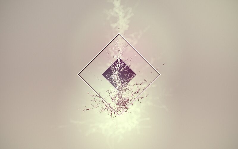 Diamond Shape with Splashing Liquid