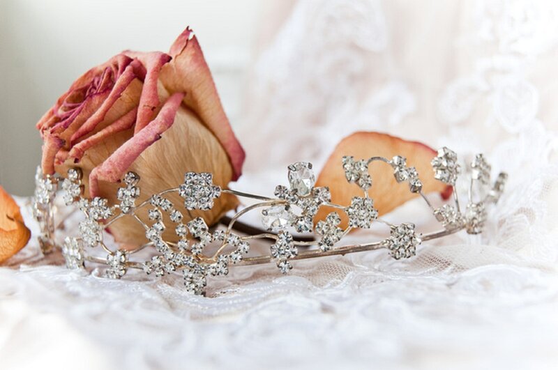 Diamond Tiara with Rose