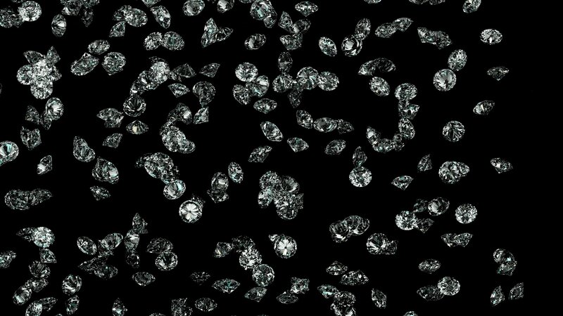 Diamonds Falling in Space