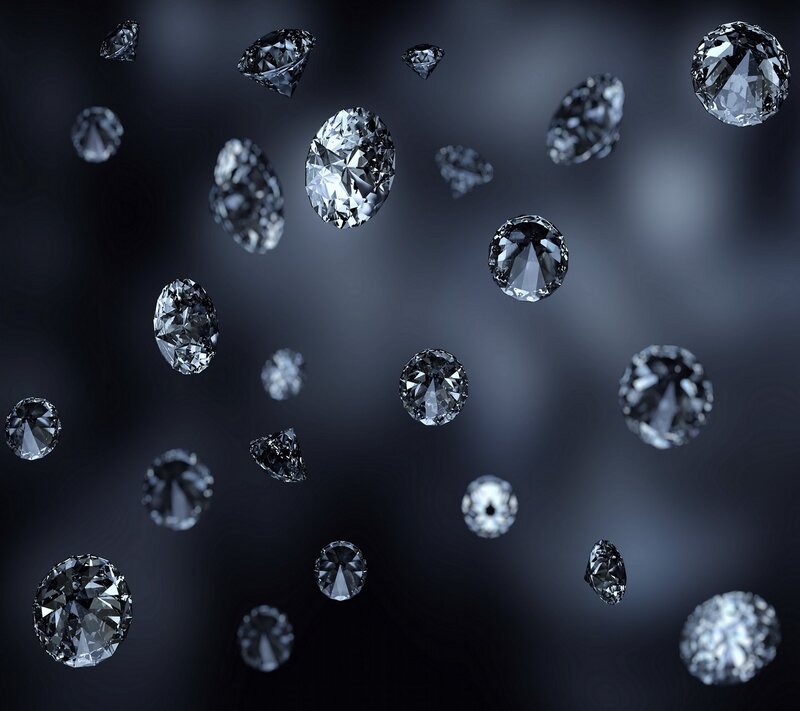 Diamonds Floating in Air