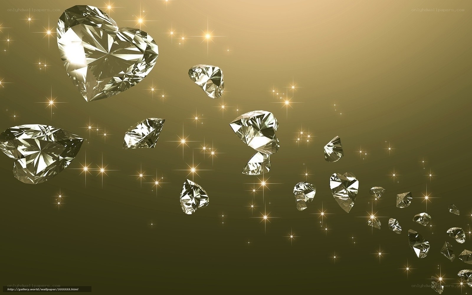 diamonds in golden light