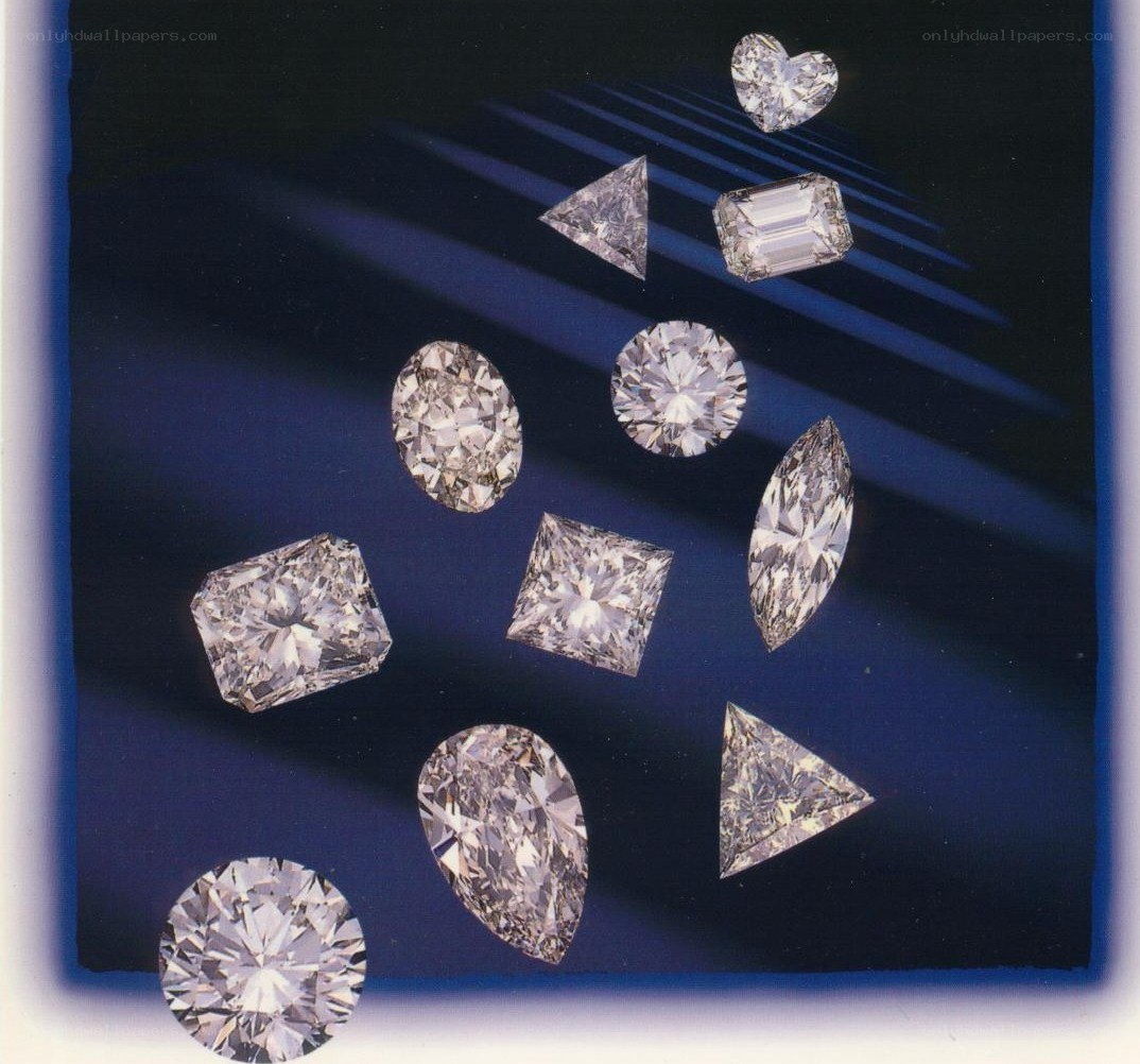 Diamonds of various cuts