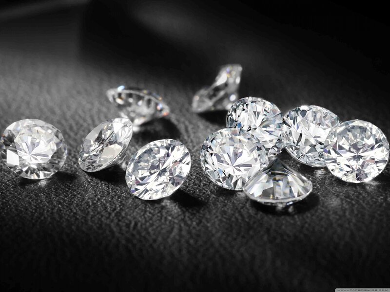 Diamonds on Black Surface — Dramatic, Photograph, Black Surface
