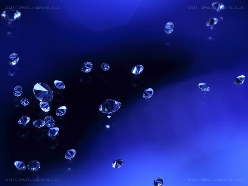 Diamonds on blue surface
