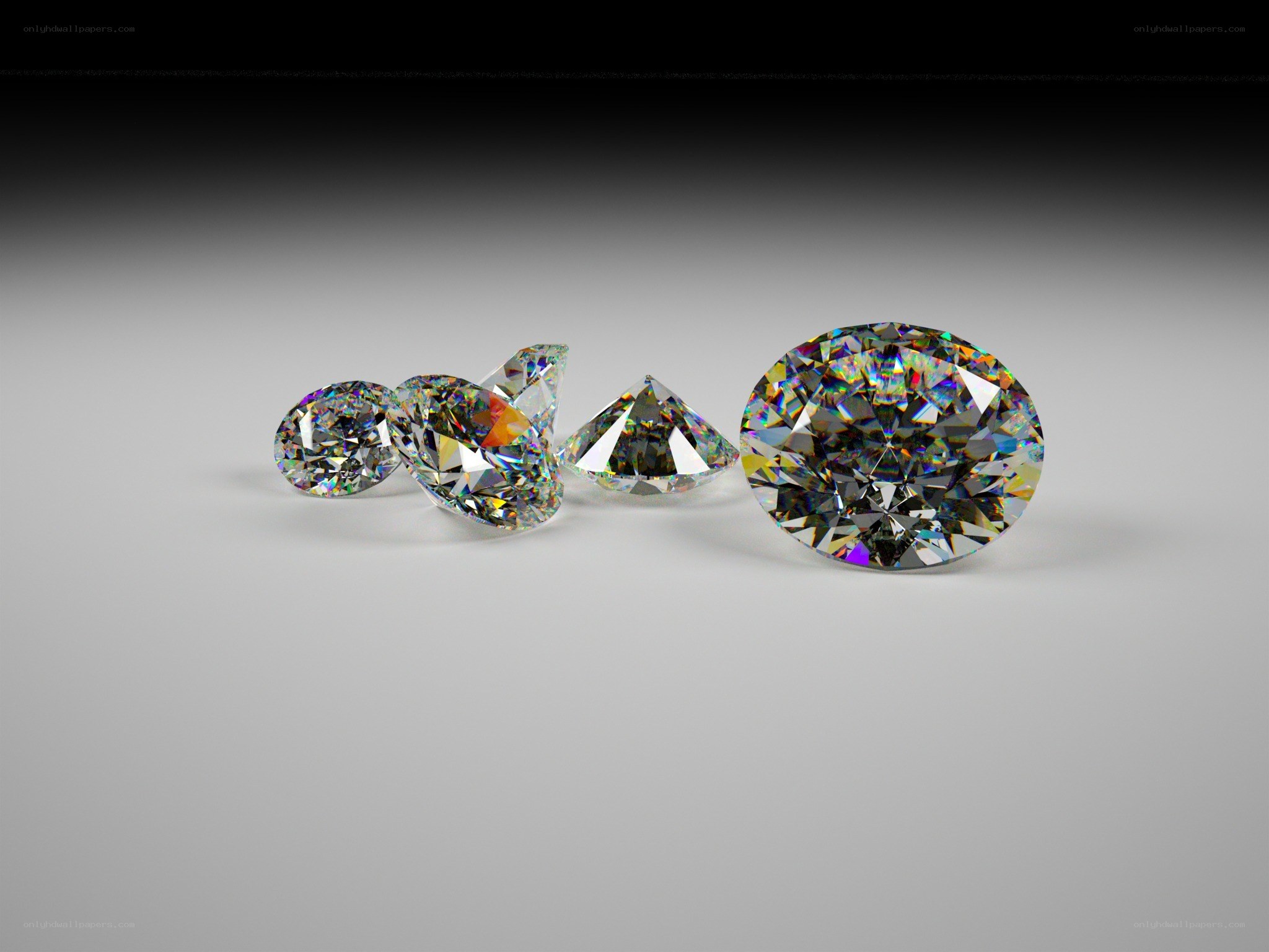 diamonds on gray surface