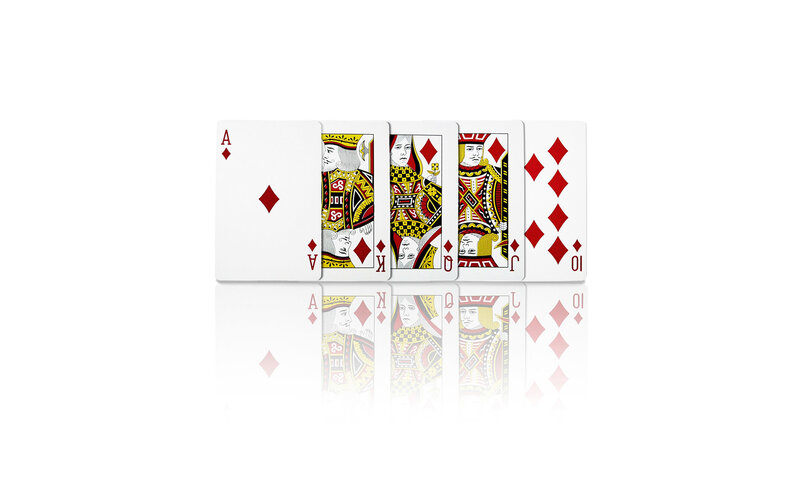 Diamonds Playing Cards — White