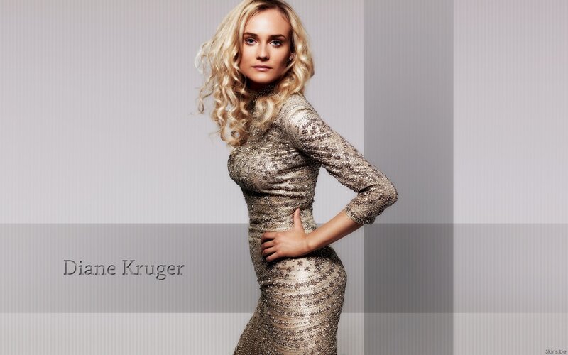 Diane Kruger in a sequined dress