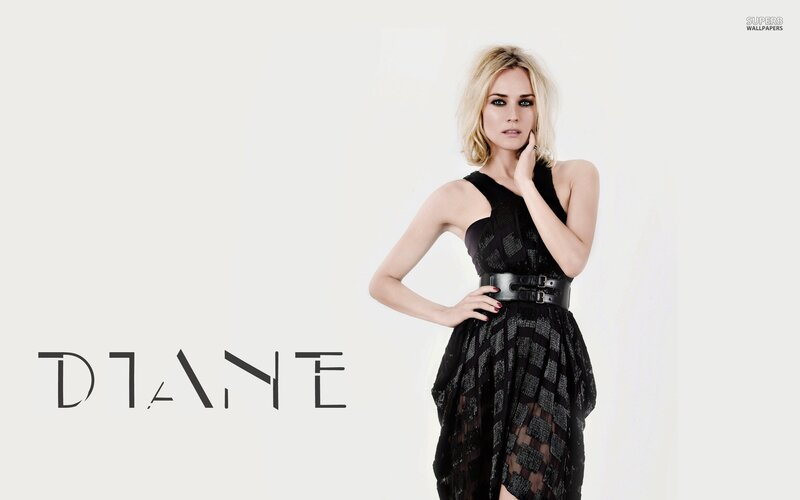 Diane Kruger in black dress