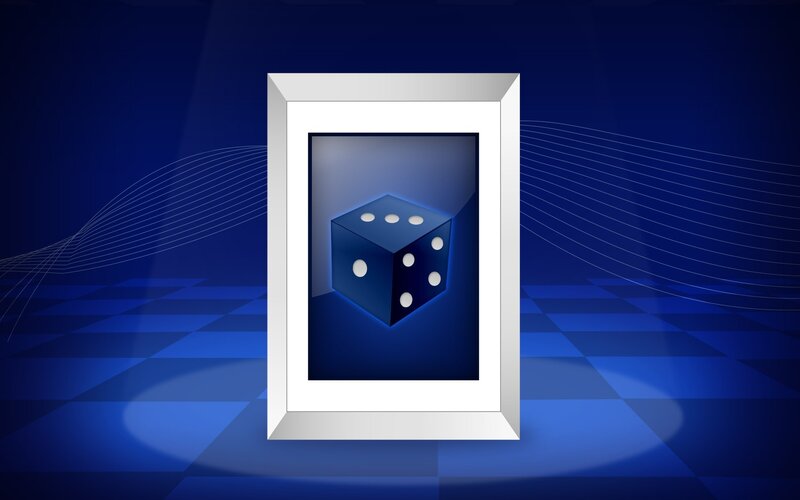 Dice in a frame