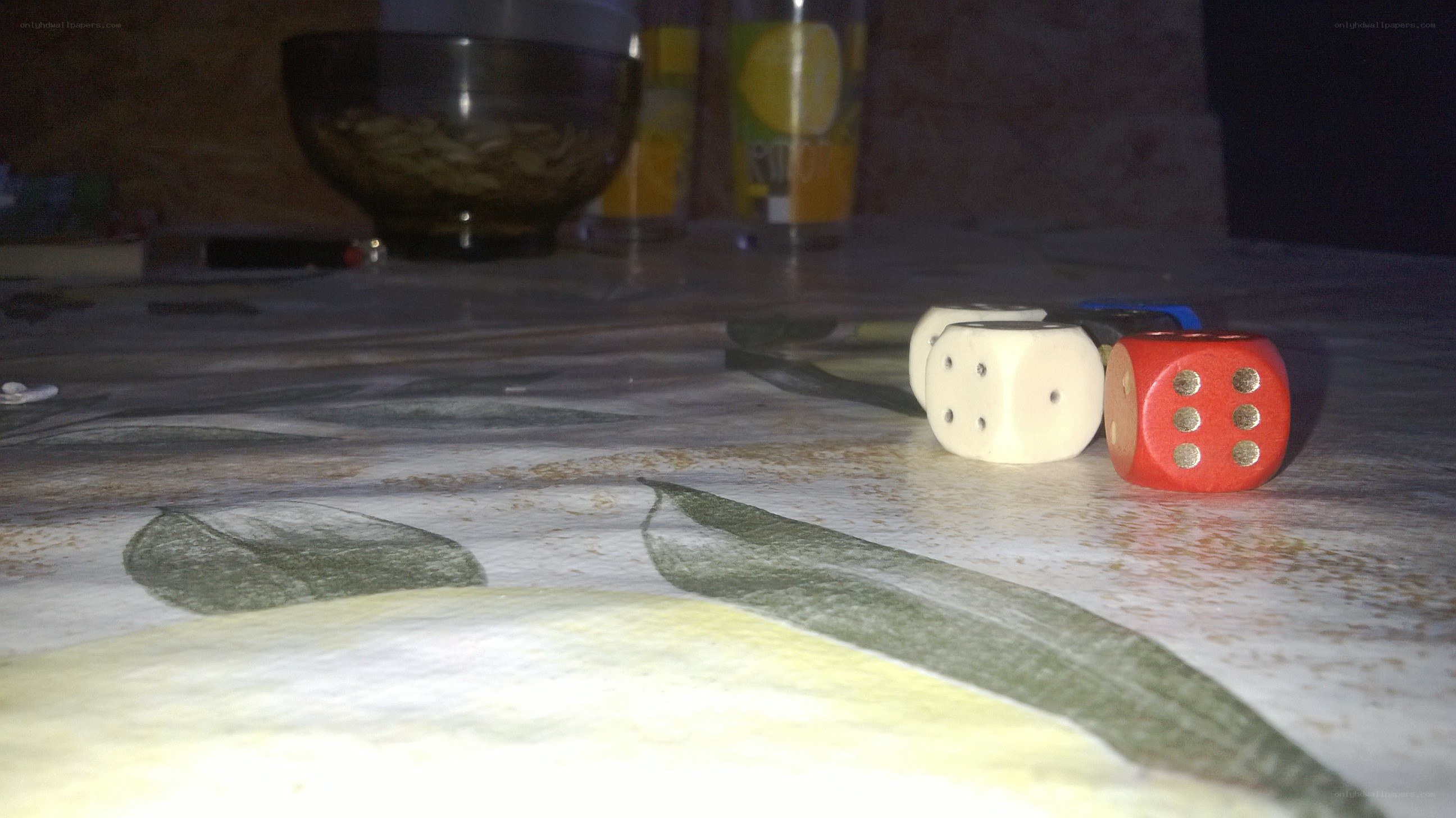 Dice on a table