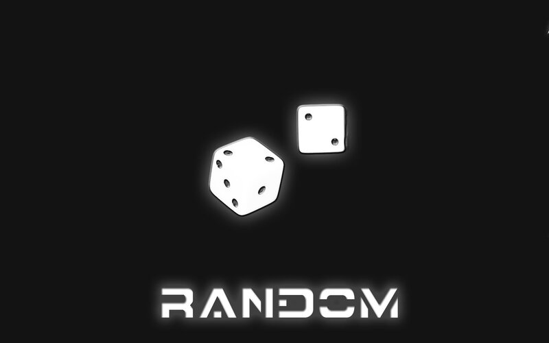 Dice rolling on black background