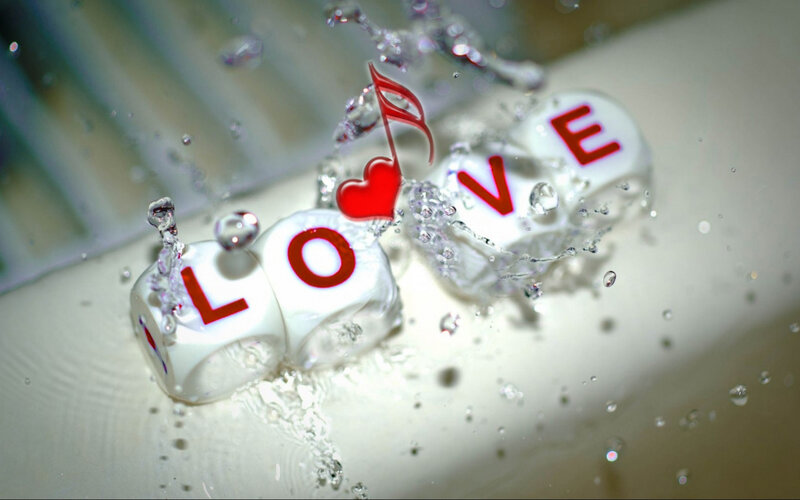 Dice Spelling Love