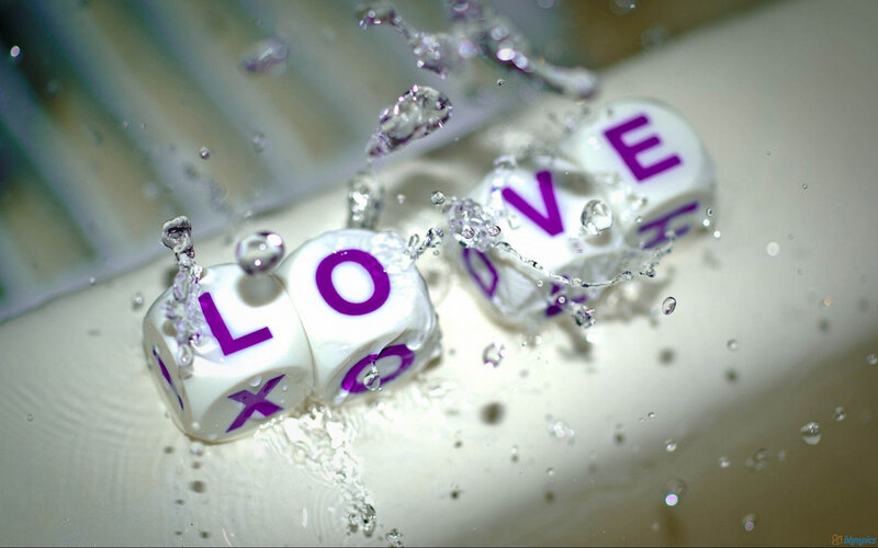 Dice Spelling Love — White