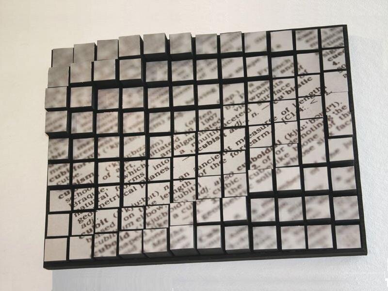 Dictionary Cube Sculpture
