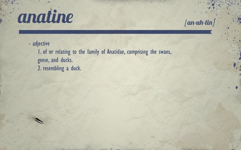 Dictionary Definition of Anatine