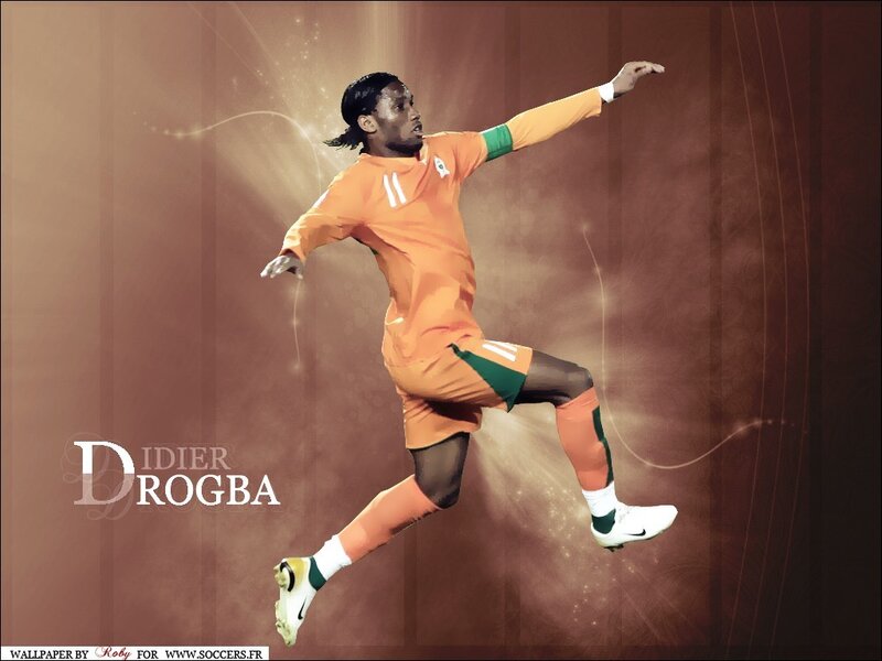 Didier Drogba in action