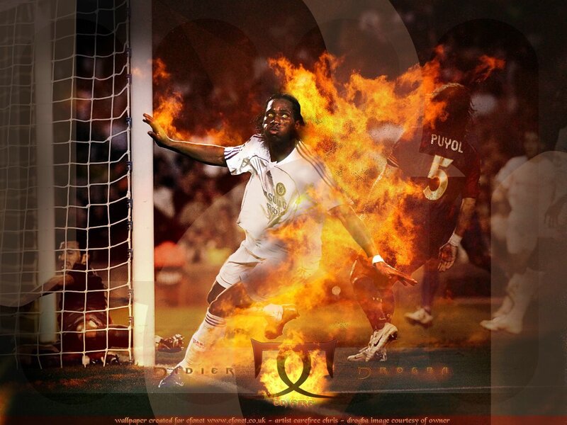 Didier Drogba in Fire