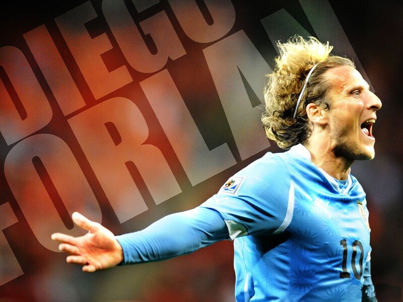 Diego Forlan celebrating