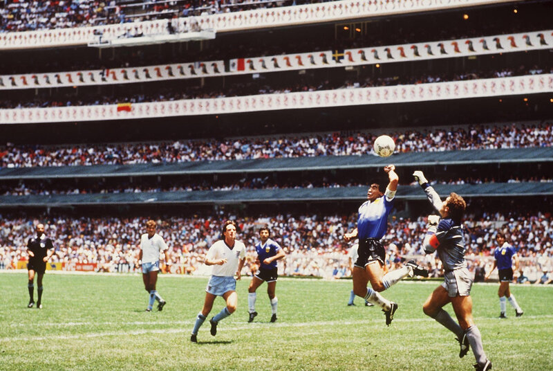 Diego Maradona scores goal