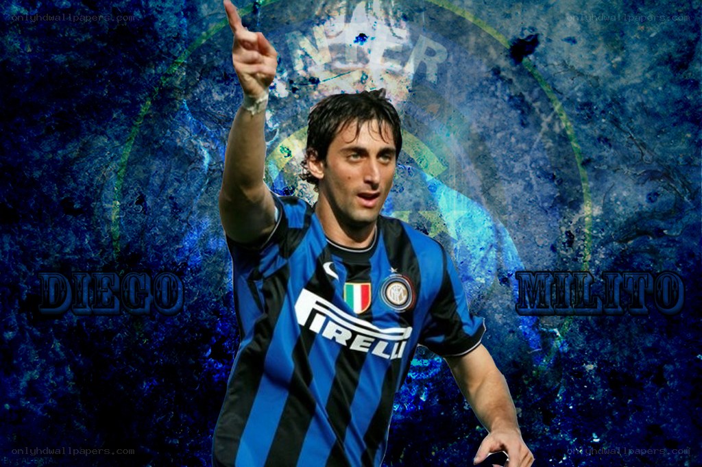 Diego Milito in Inter Milan jersey