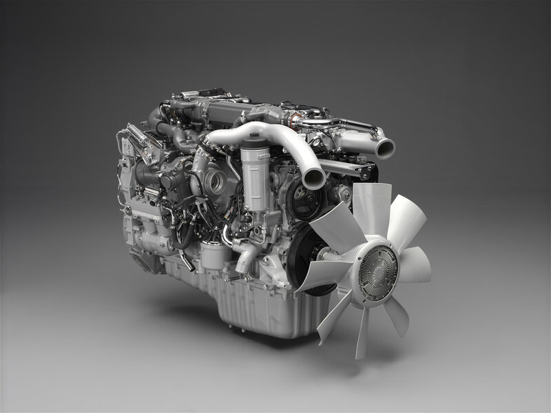 Diesel Engine with Fan — Gray
