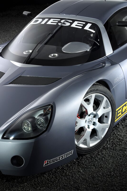 Diesel race car front view