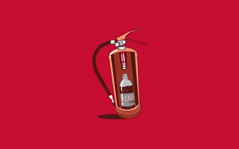 Diet Cola Fire Extinguisher