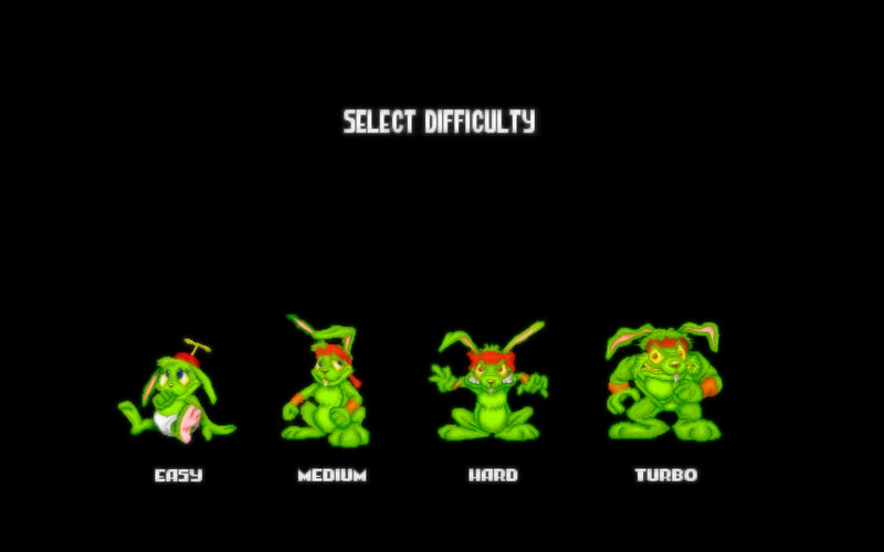 difficulty selection screen