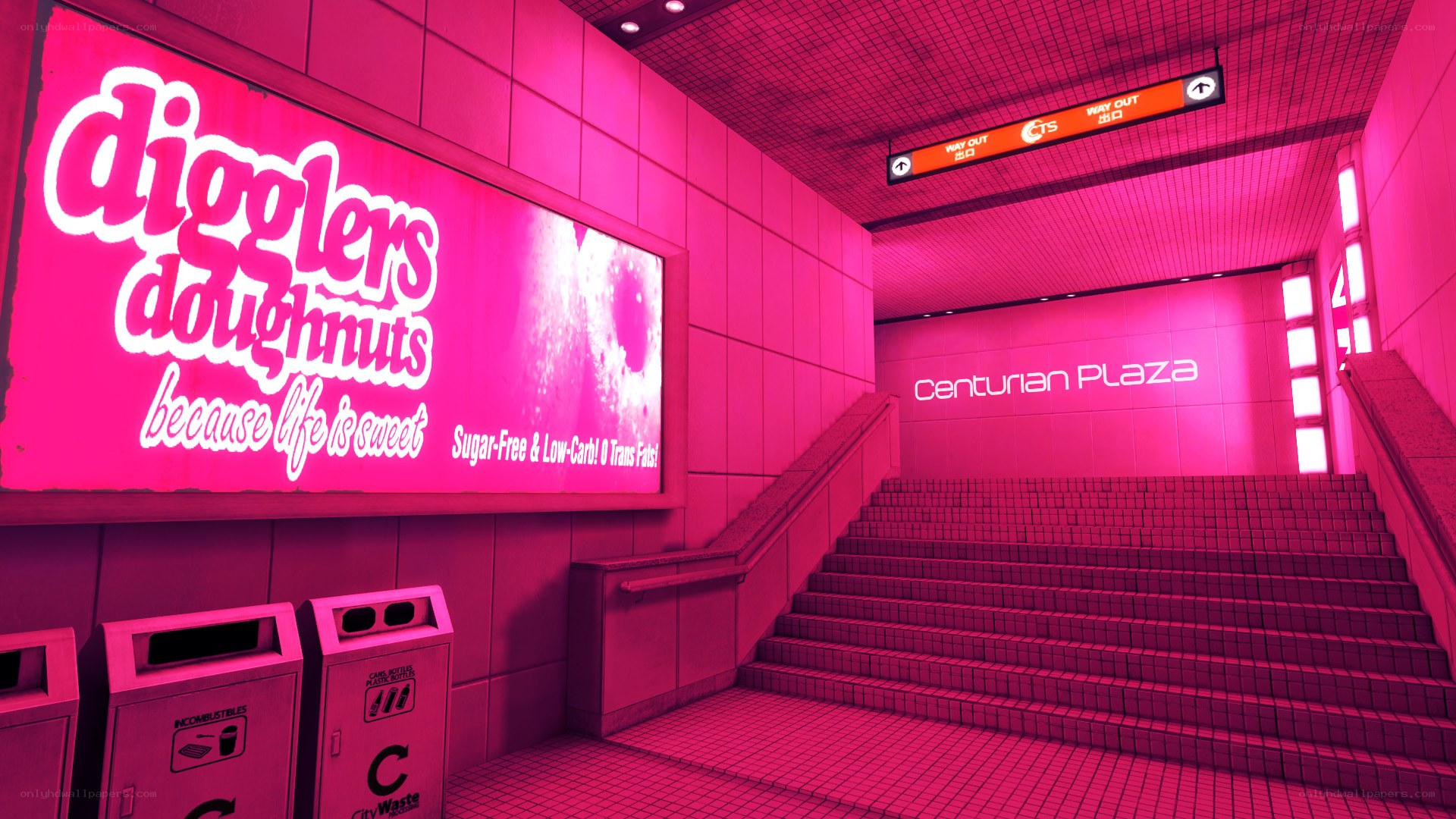 Diggler's Doughnuts ad in subway