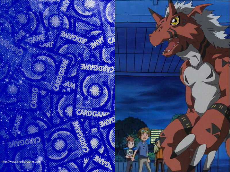 Digimon card game scene
