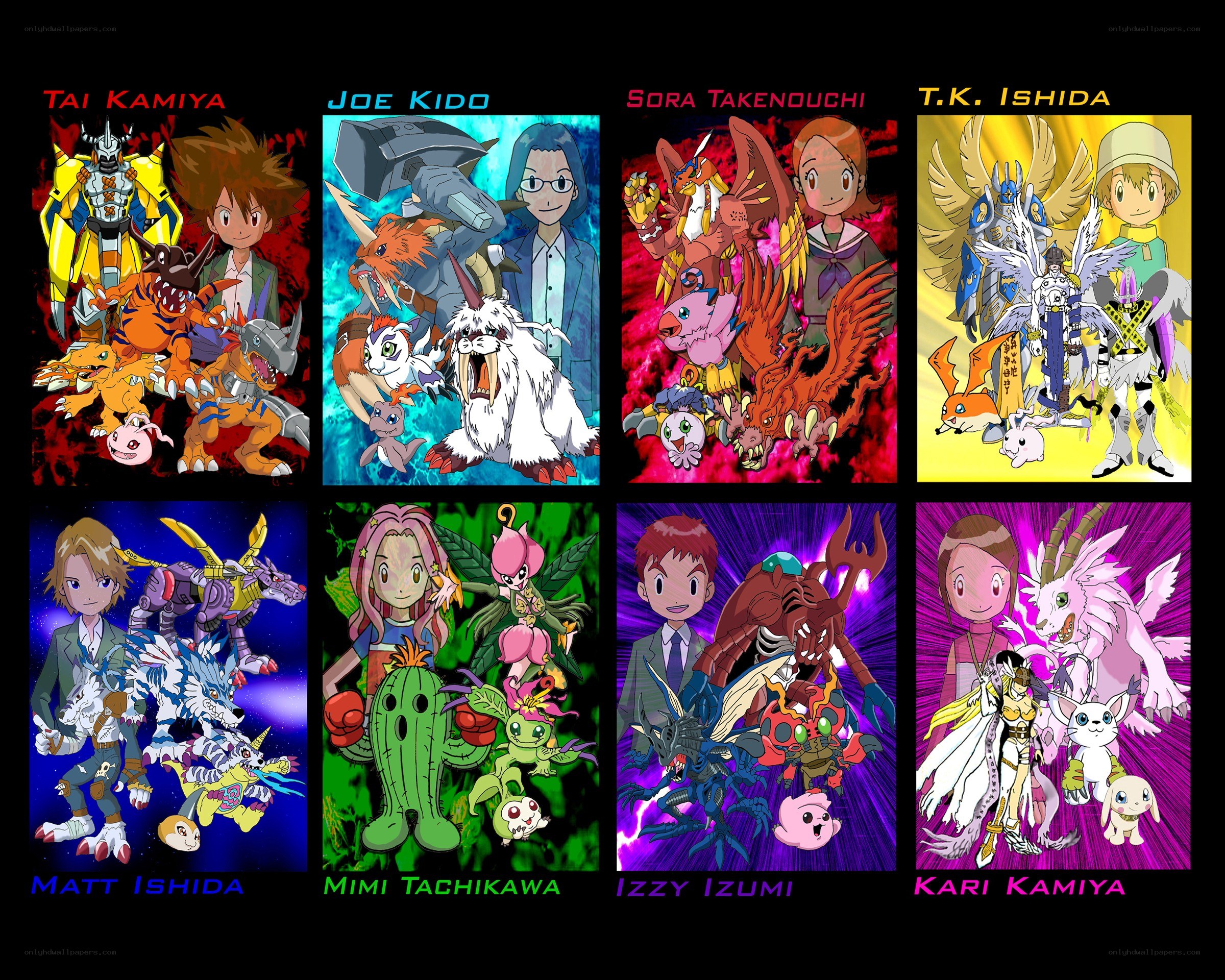 Digimon characters and partners