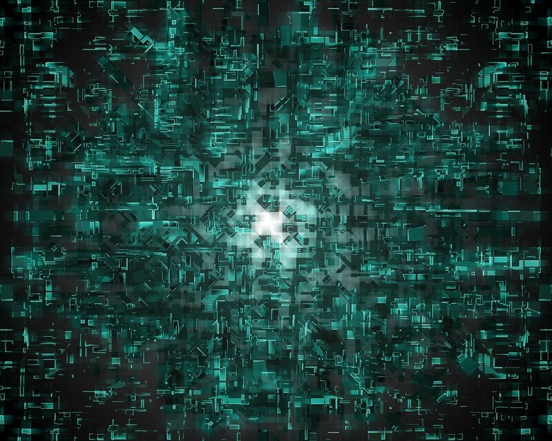 digital abstract teal pattern