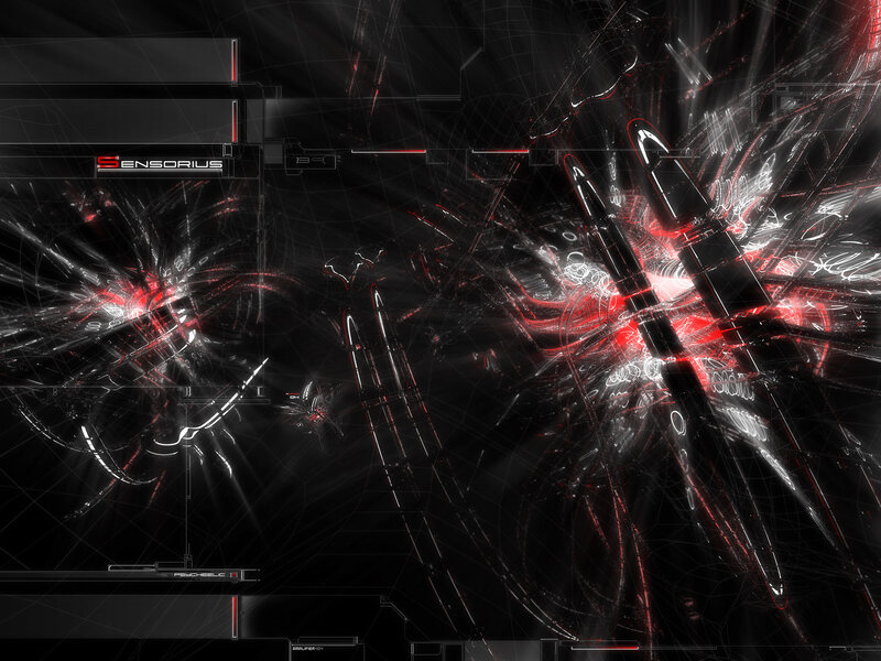 digital abstract with red light