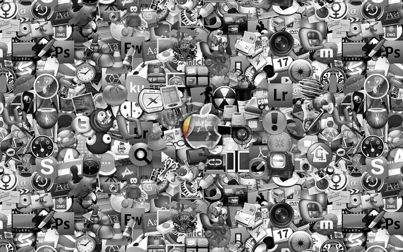 digital app icon collage