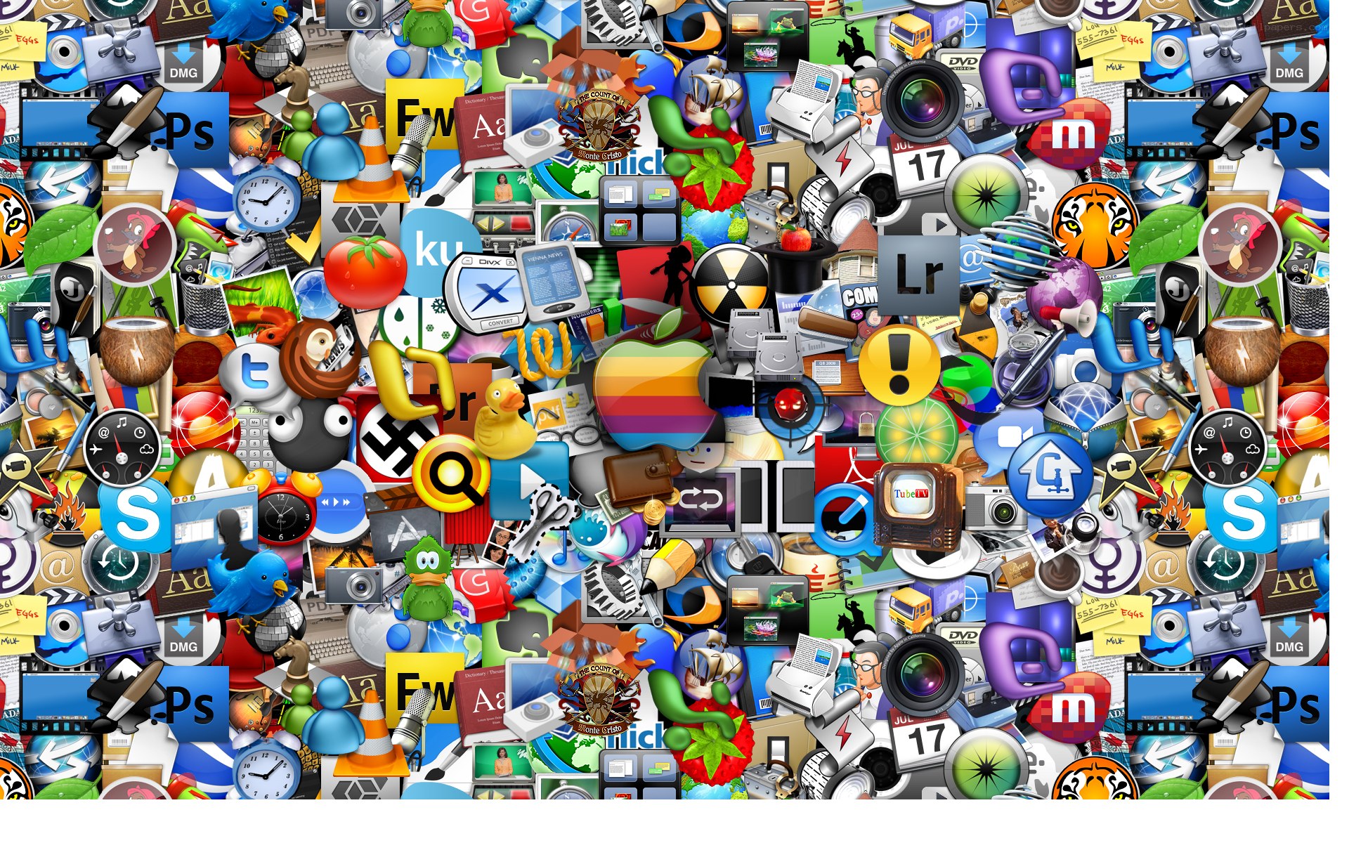 digital app icon collage