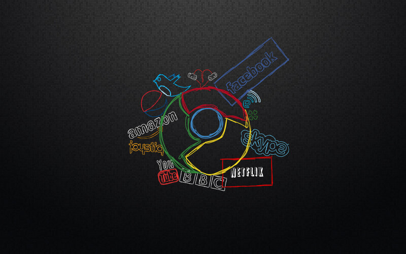 digital app icons collage