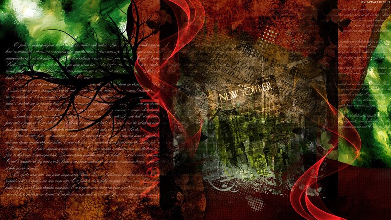 Digital Art Collage — Green, Dramatic