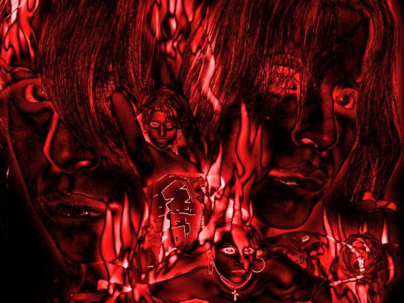 Digital Art Collage — Red