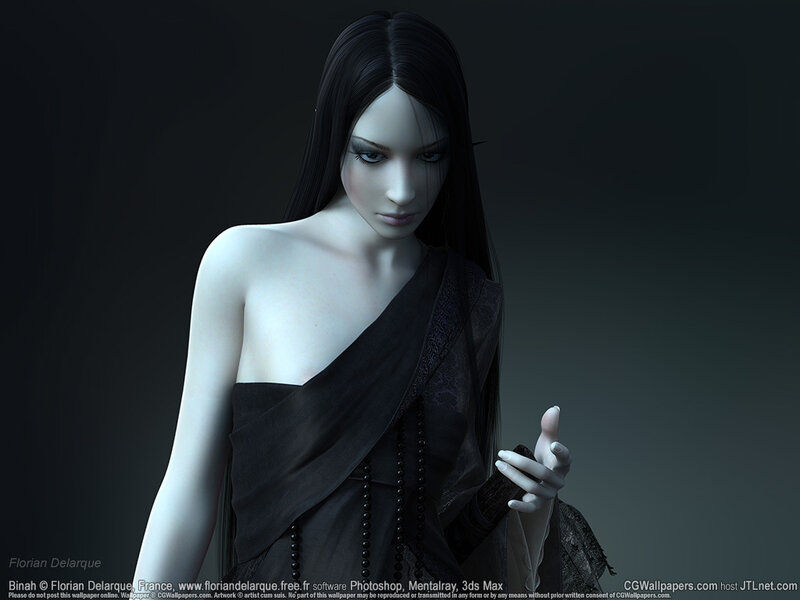 digital art of a dark fantasy woman