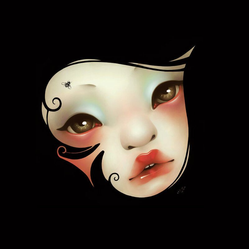 digital art of a stylized face
